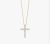 COLLANA DONNA IN ACCIAIO IP GOLD CON CROCE CON CRISTALLI BIANCHI CK1830