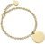 BRACCIALE DONNA IN ACCIAIO IP GOLD CON PIASTRINA PER INCISIONE BK2123