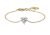 BRACCIALE DONNA IN ACCIAIO IP GOLD CON CUORE CRISTALLO BIANCO BK2769