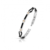 Bracciale in acciaio e cordino nero con smalto bac24bn