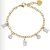 BRACCIALE DONNA IN ACCIAIO IP GOLD CON CRISTALLI PENDENTI CK2258