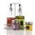 set 4pz Menage oblò fat colorato vetro/inox Brandani Gift